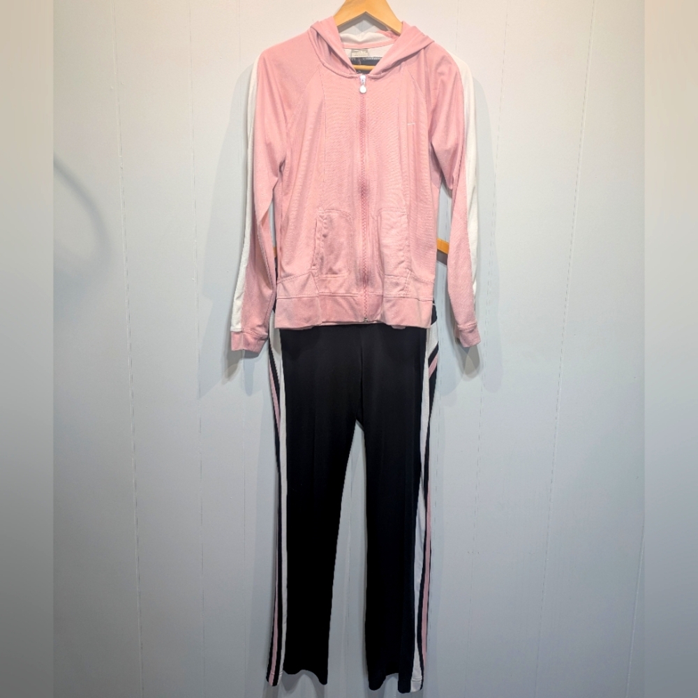 Nike Track Set Jacket Pants In Pink Black‎ White Size Medium Large Y2K